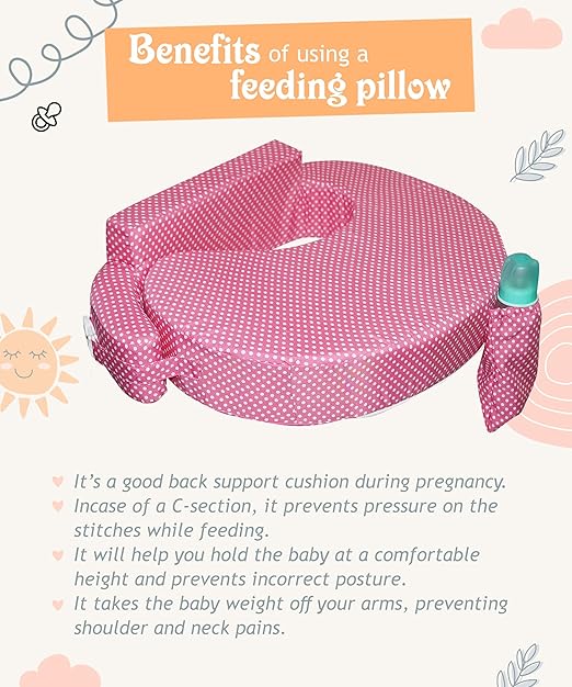 Breastfeeding Pillow - D type with Adjustable Strap