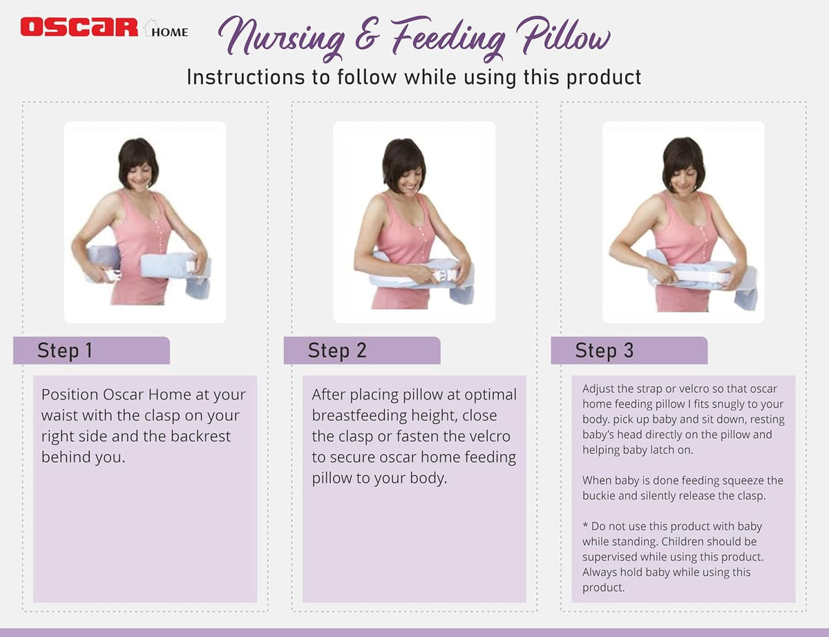 Breastfeeding Pillow - D type with Adjustable Strap