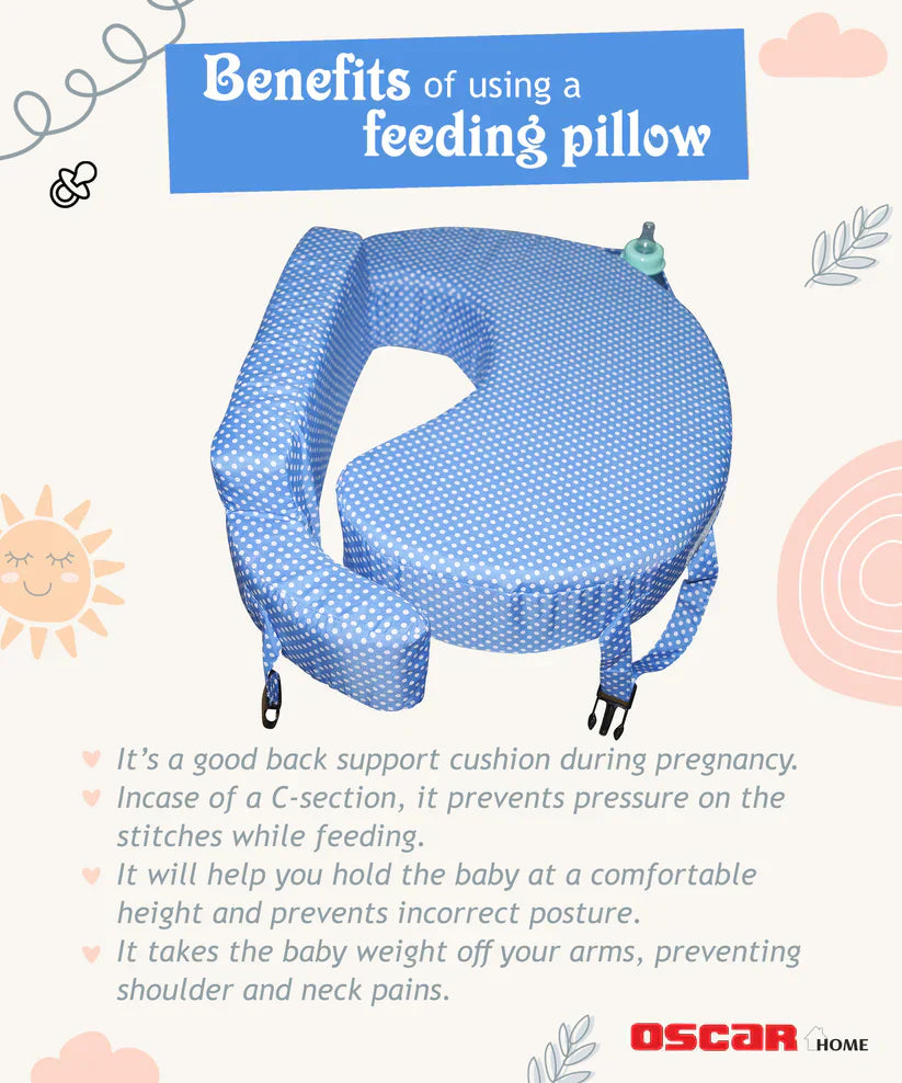 Breastfeeding Pillow - D type with Adjustable Strap