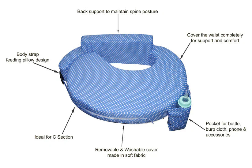 Breastfeeding Pillow - D type with Adjustable Strap