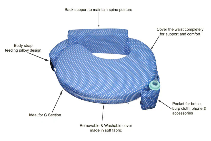 Breastfeeding Pillow - D type with Adjustable Strap