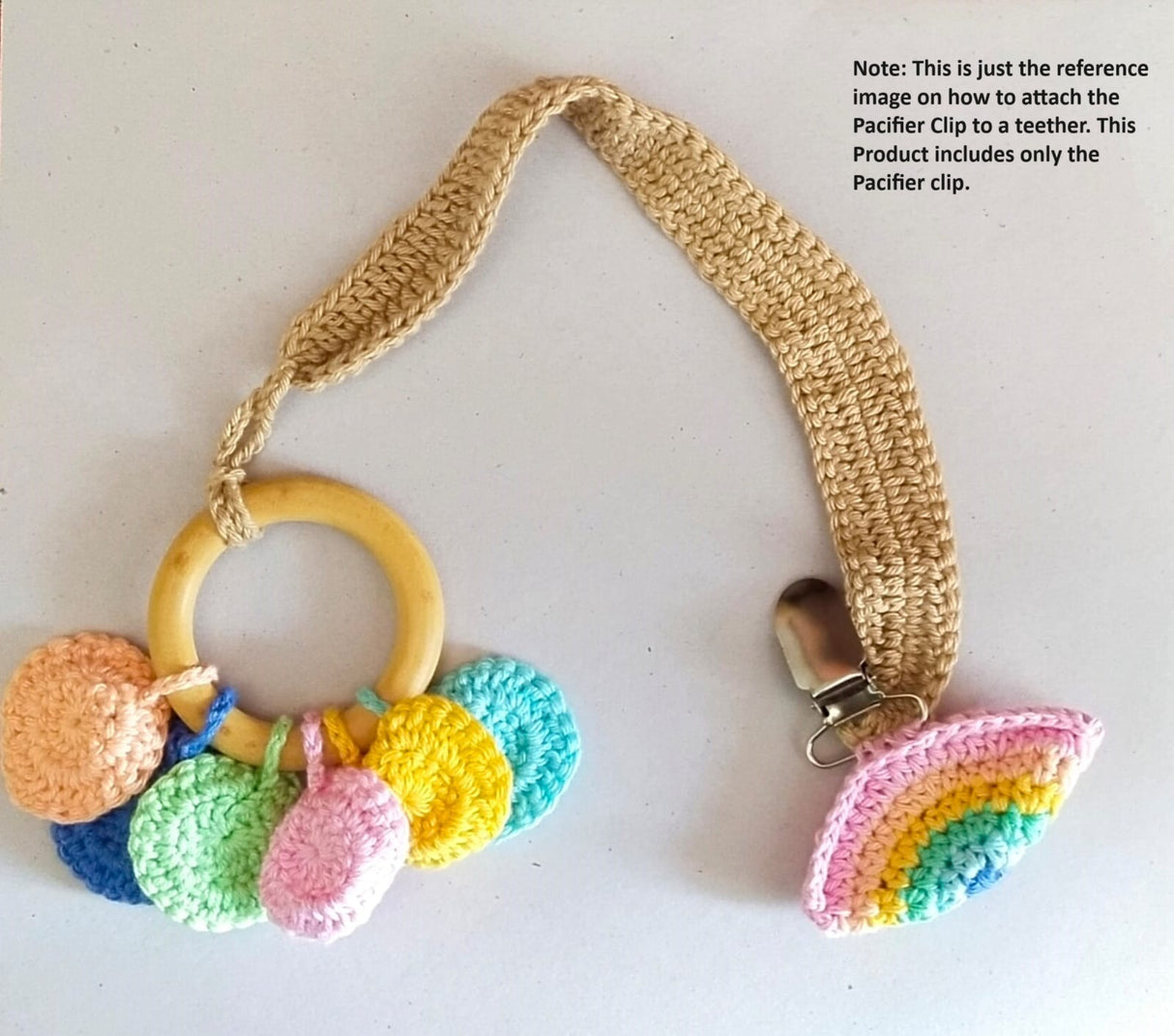 Handmade Crochet Pacifier Clip