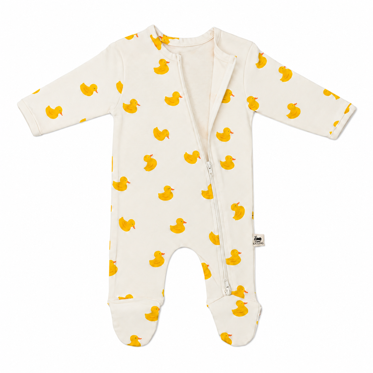 Premium Footed Rompers - Duckling