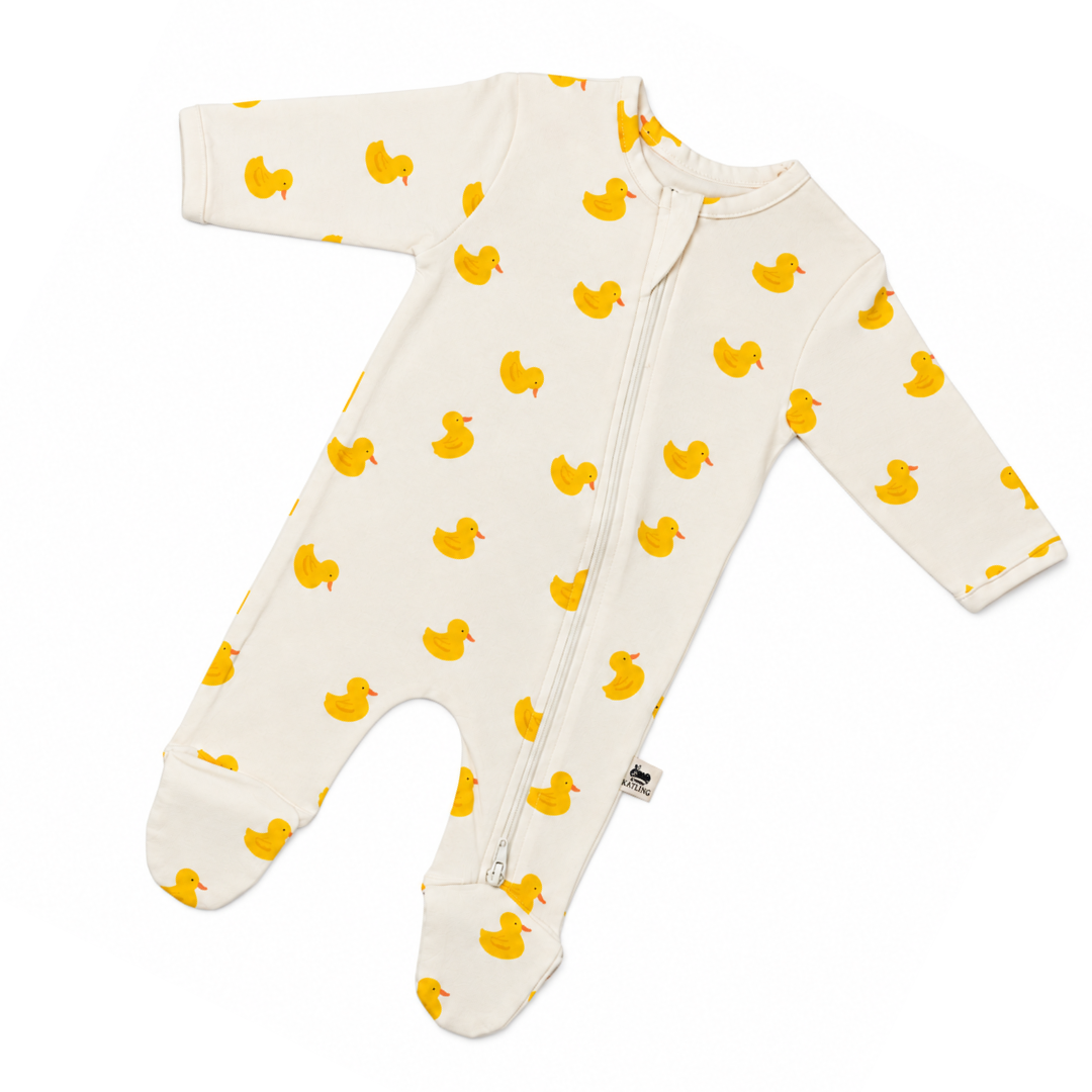 Premium Footed Rompers - Duckling
