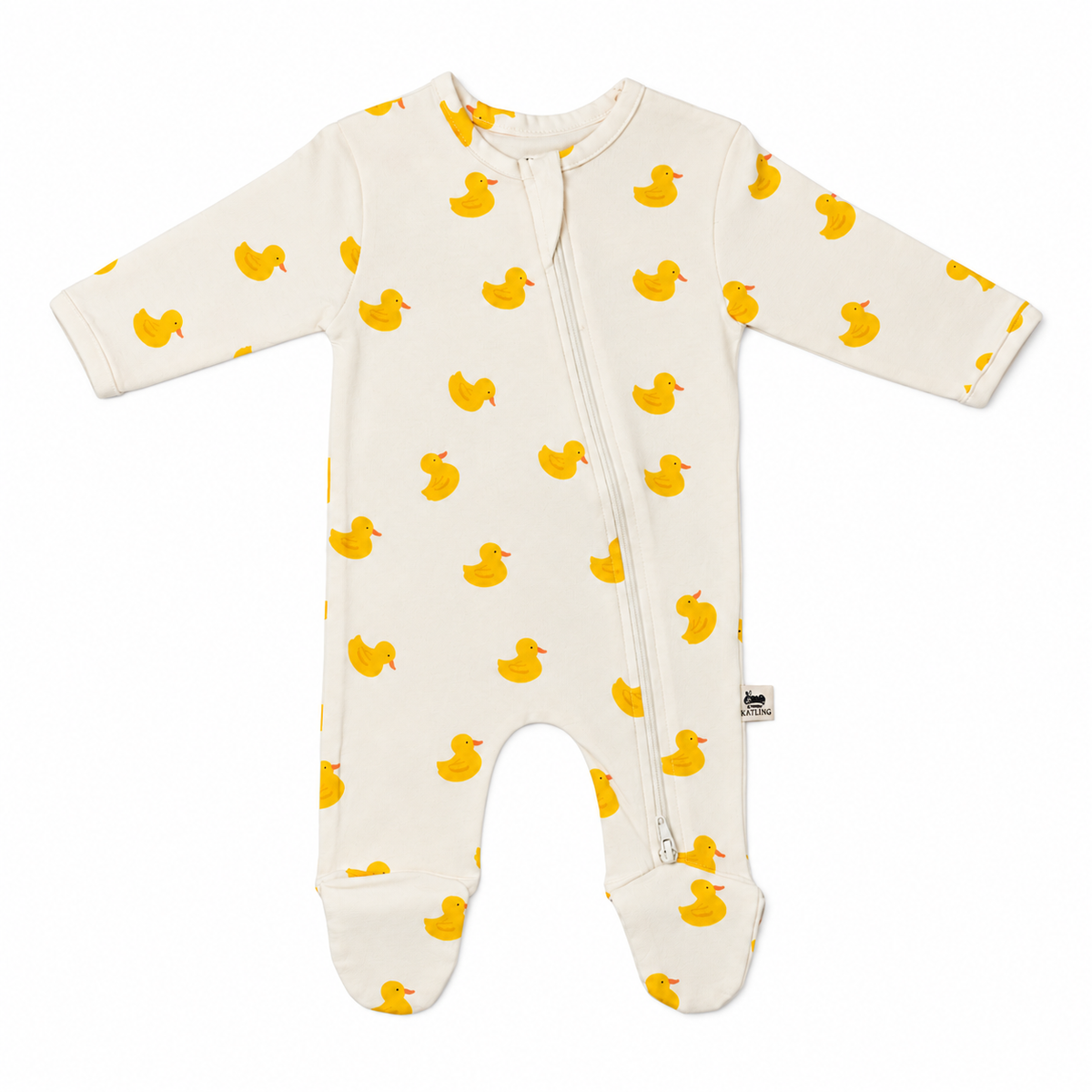 Premium Footed Rompers - Duckling