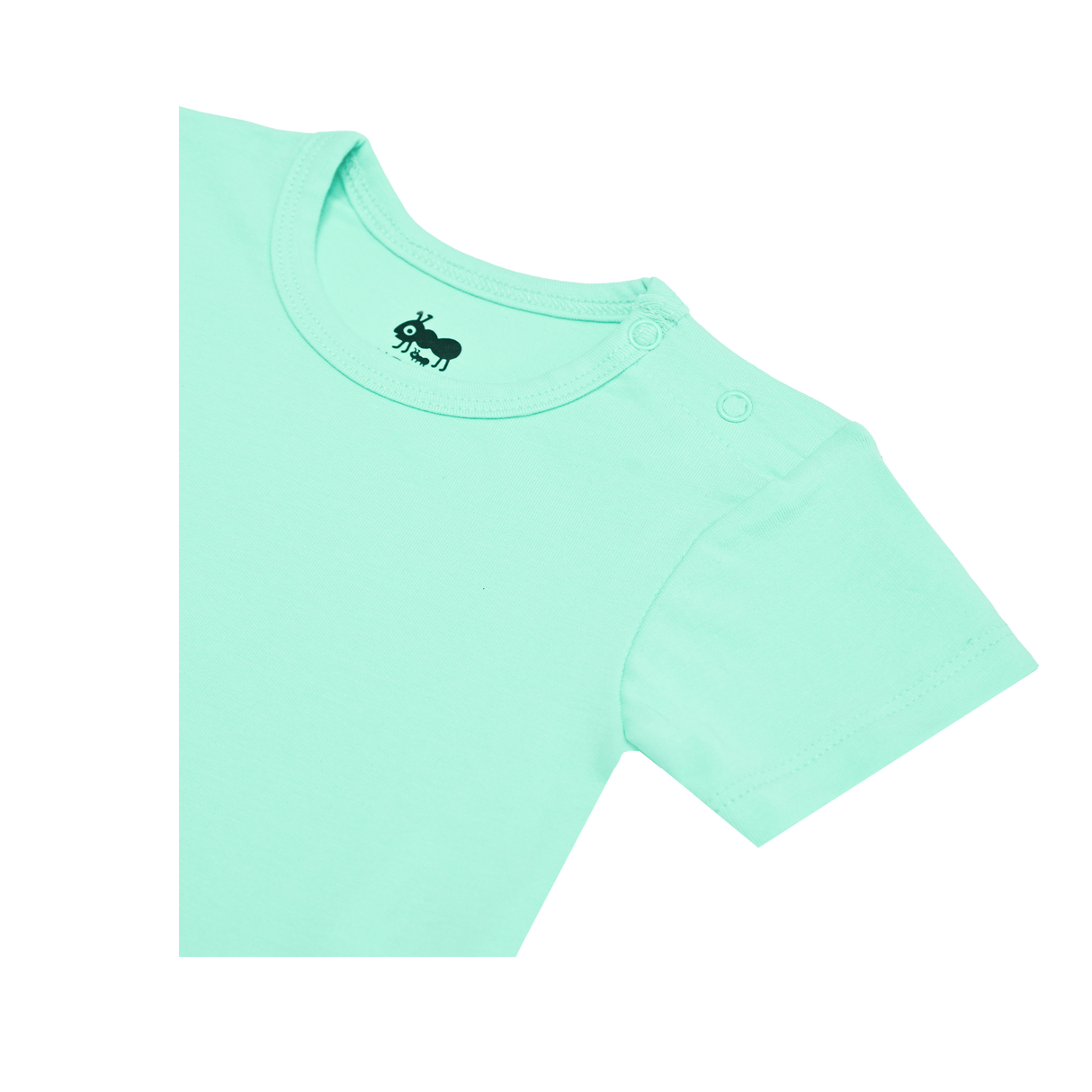 Premium Baby Unisex Cotton Half Sleeve Romper - Cyan