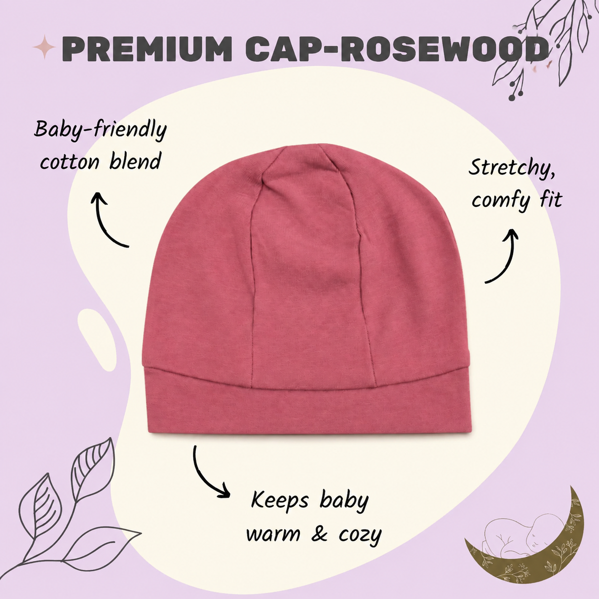 Premium Baby Cap - Rosewood