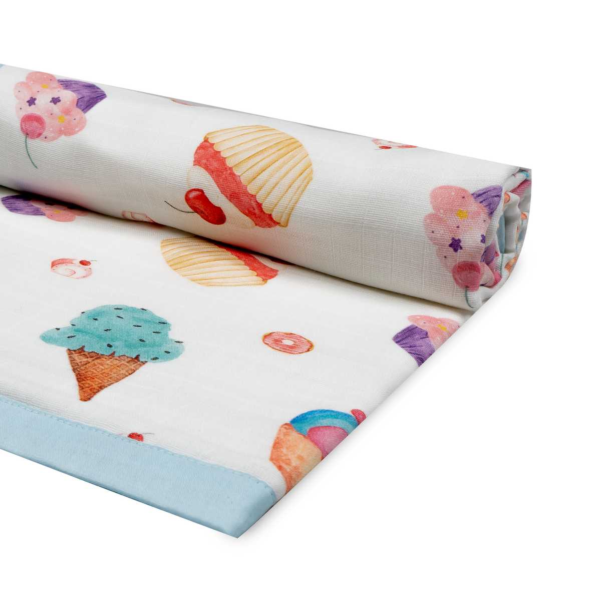 Premium 4 Layers Muslin Holding Towel - Yummy Dessert