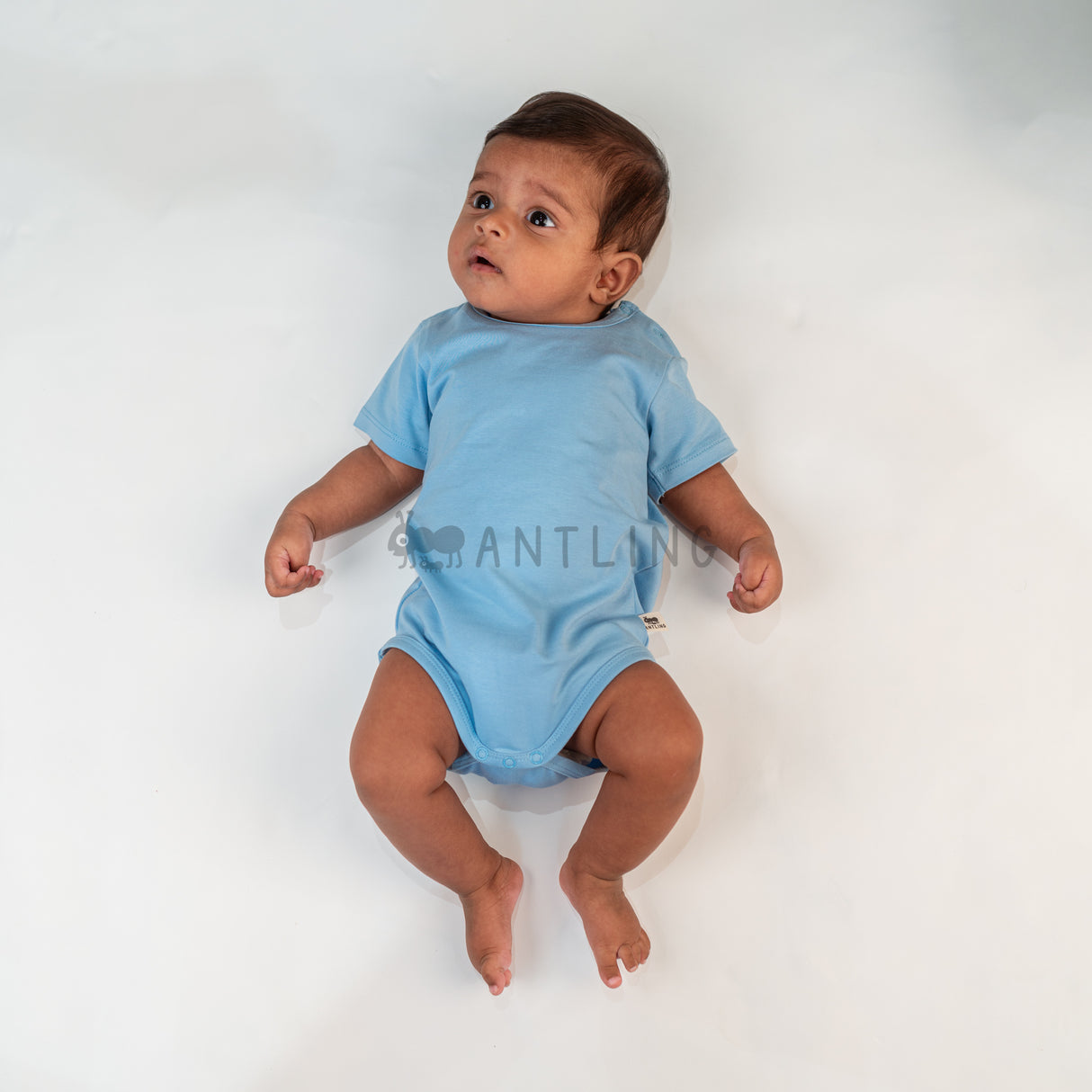Premium Baby Unisex Cotton Half Sleeve Romper - Ice