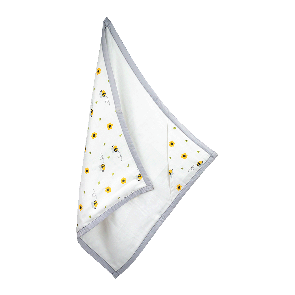 Receiving Blanket (8 layers) - Bee Garden