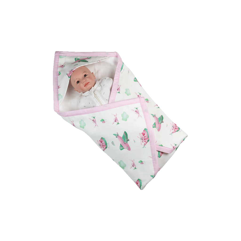 Premium Receiving Blanket (8 layers) - Over The Sky print