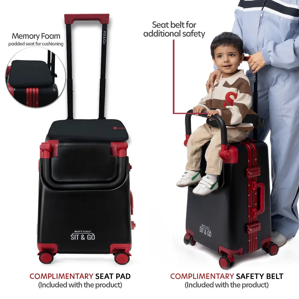 Kids Ride On Suitcase Intense Black