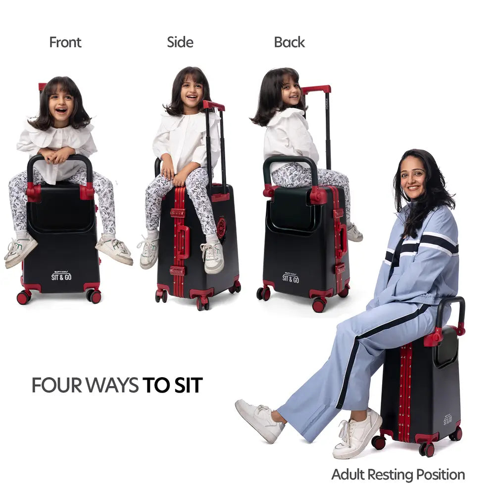 Kids Ride On Suitcase Intense Black