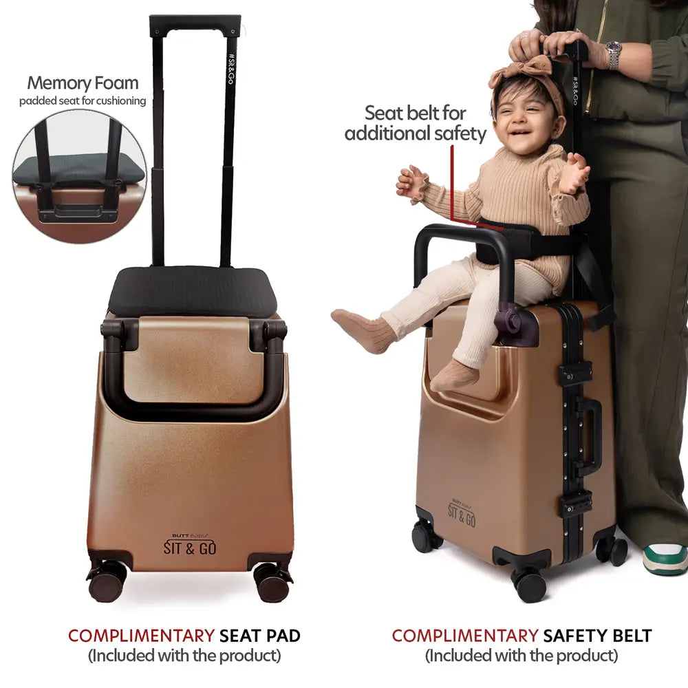 Kids Ride-On Suitcase Rustic Bronze