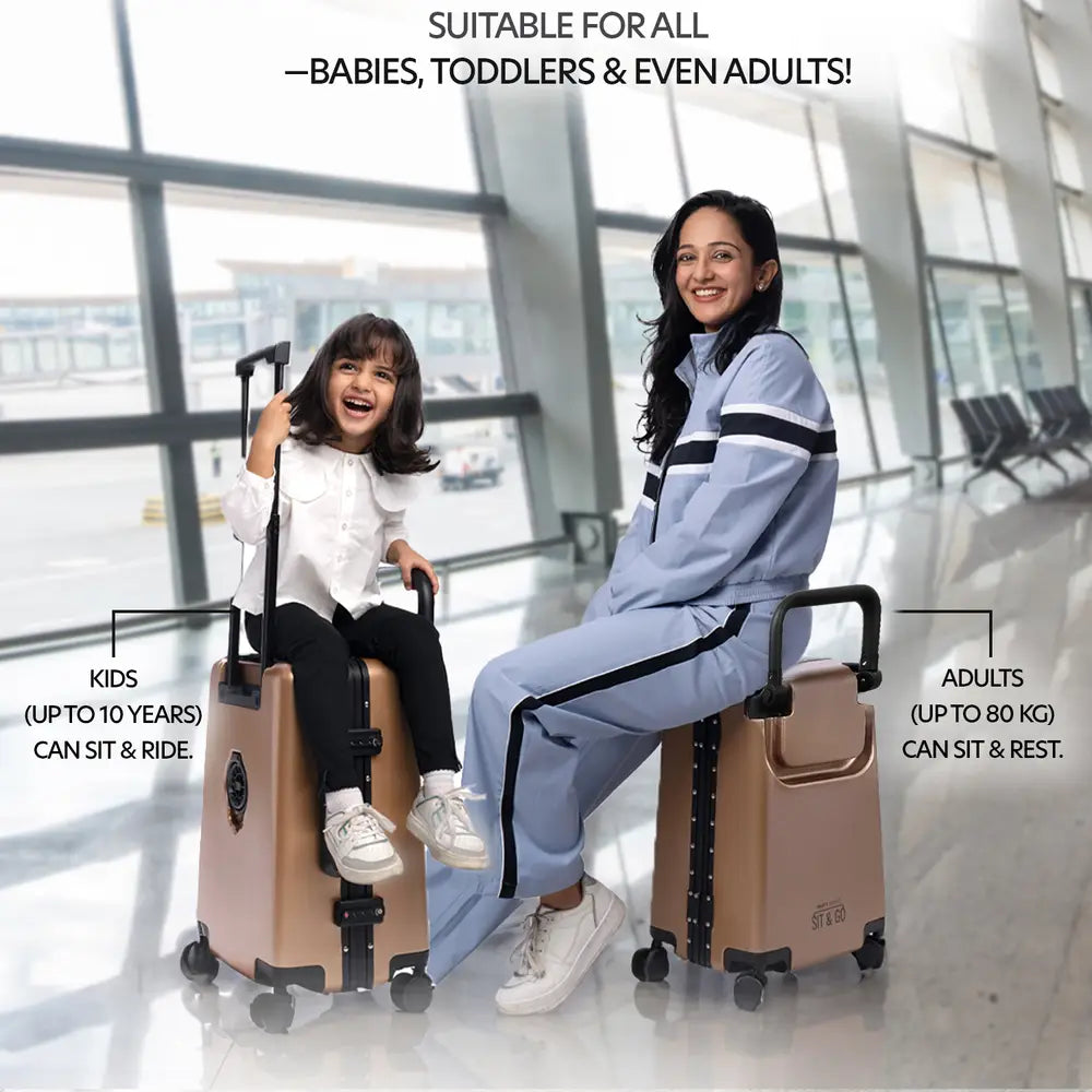 Kids Ride-On Suitcase Rustic Bronze