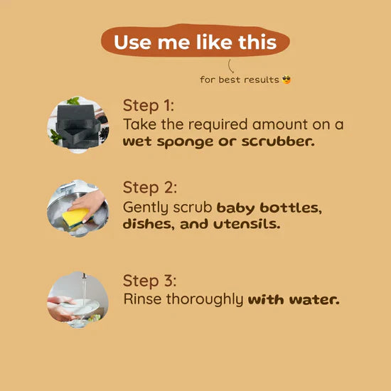 Baby bottle and dish wash bar - pack of 4