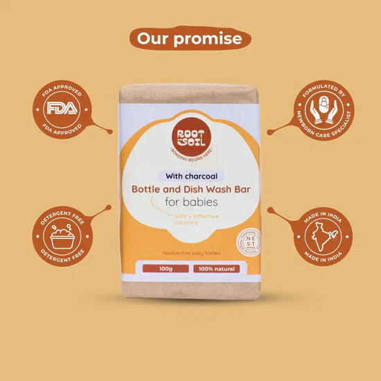 Baby bottle and dish wash bar - pack of 4