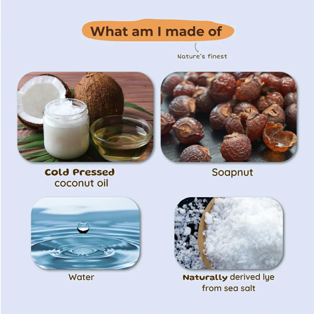 Natural Baby laundry washing bar (Coconut Oil based) - pack of 4