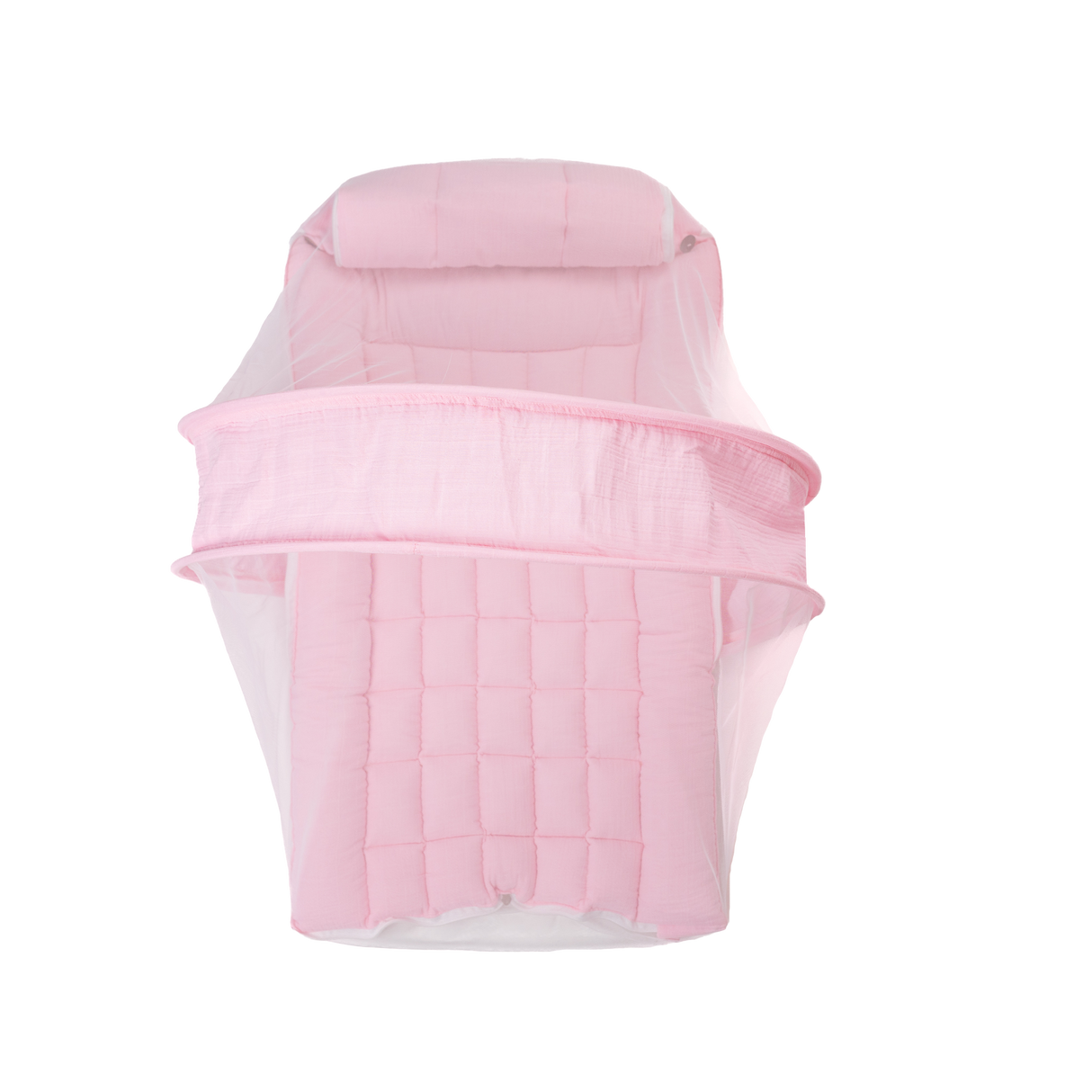 SoftNest - Premium Muslin Baby Nest cum Bed Set - Pink