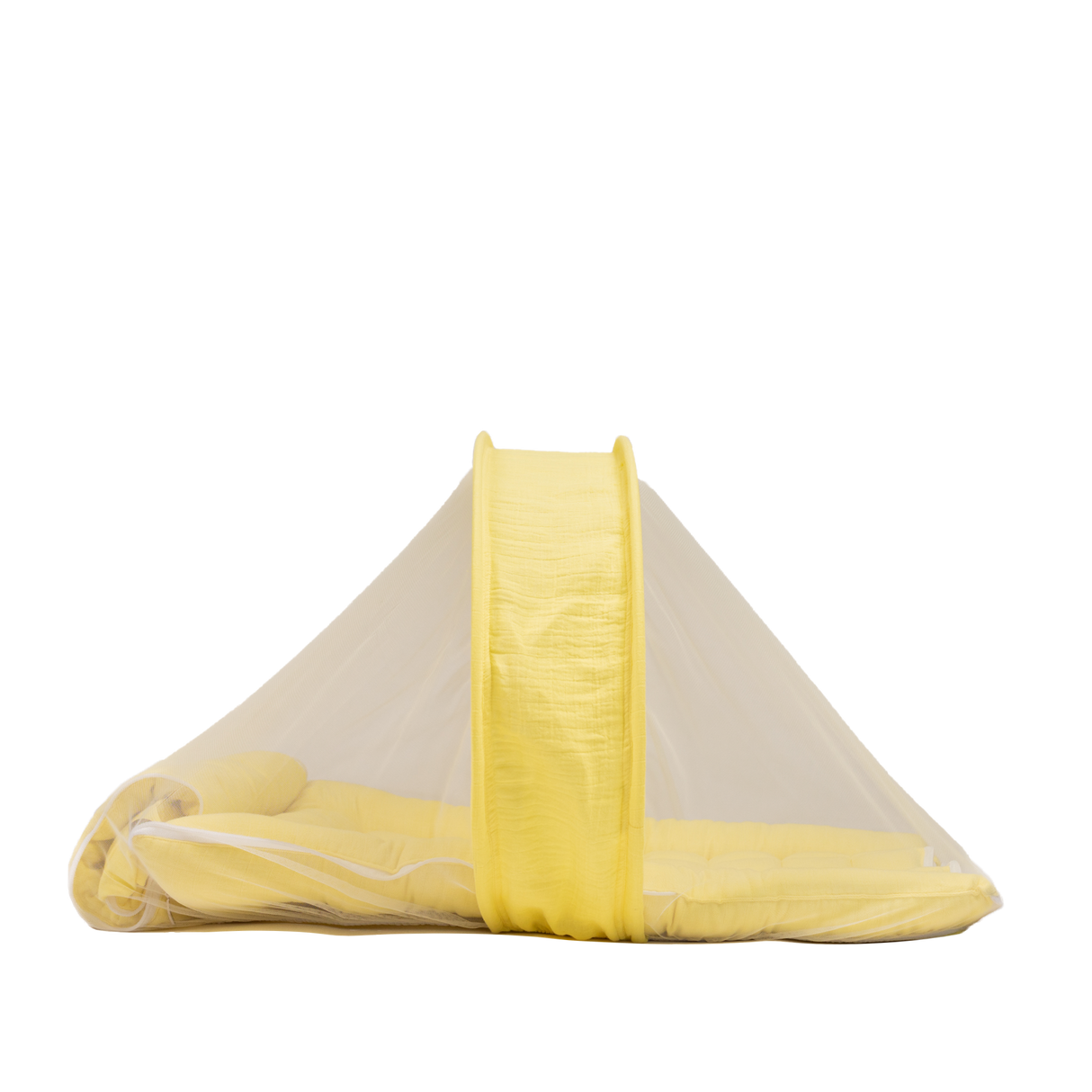 SoftNest - Premium Muslin Baby Nest cum Bed Set - Yellow