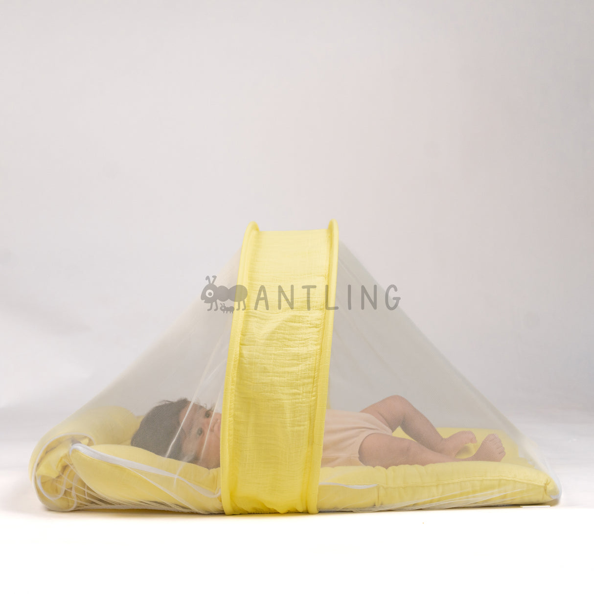 SoftNest - Premium Muslin Baby Nest cum Bed Set - Yellow