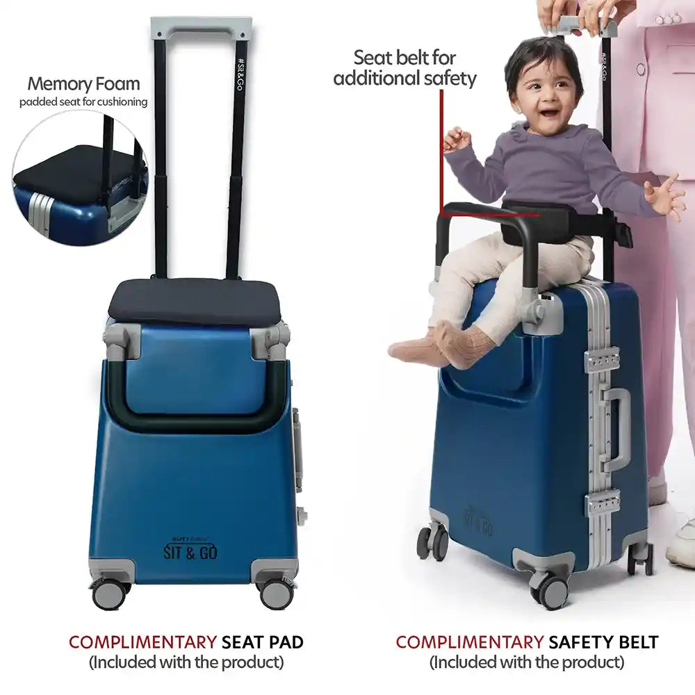 Kids Ride On Suitcase Midnight Blue