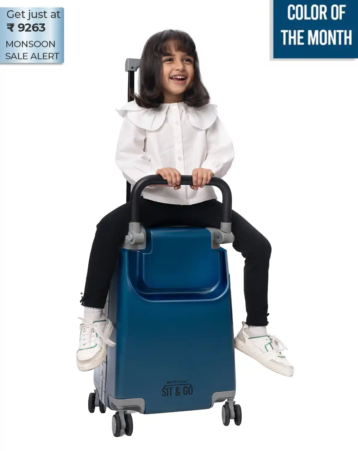Kids Ride On Suitcase Midnight Blue