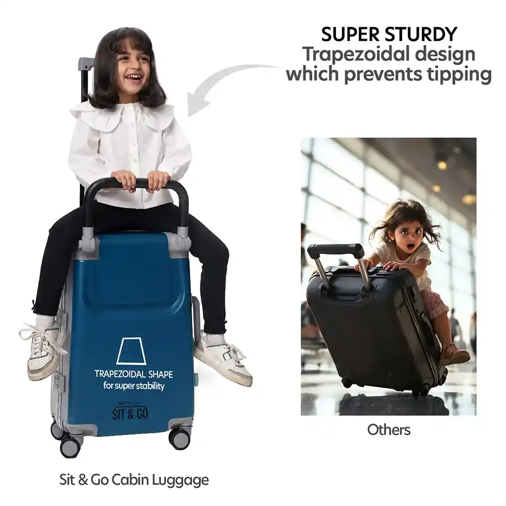 Kids Ride On Suitcase Midnight Blue
