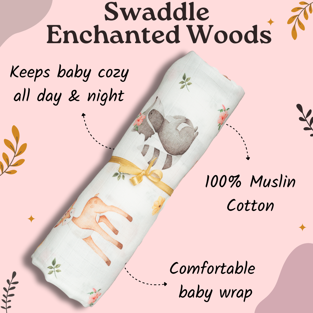 Premium Muslin Swaddle - Enchanted Woods