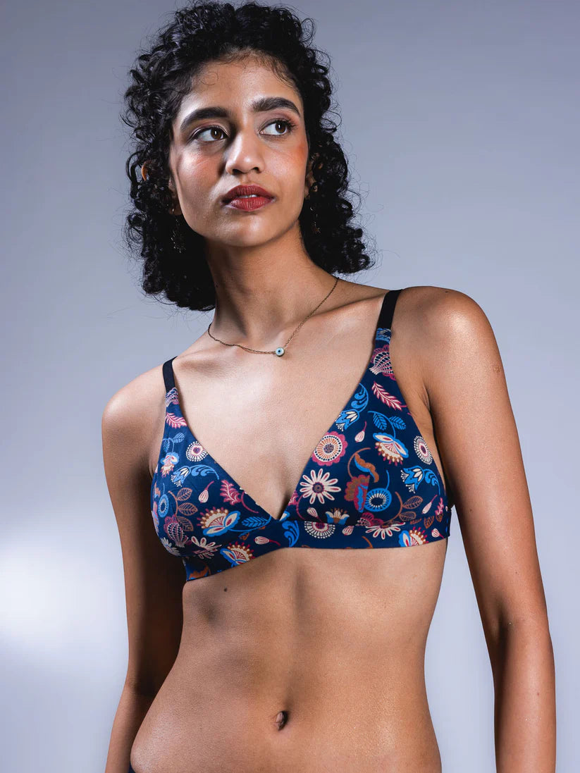 Adjustable Triangle Bra - Printed Colours