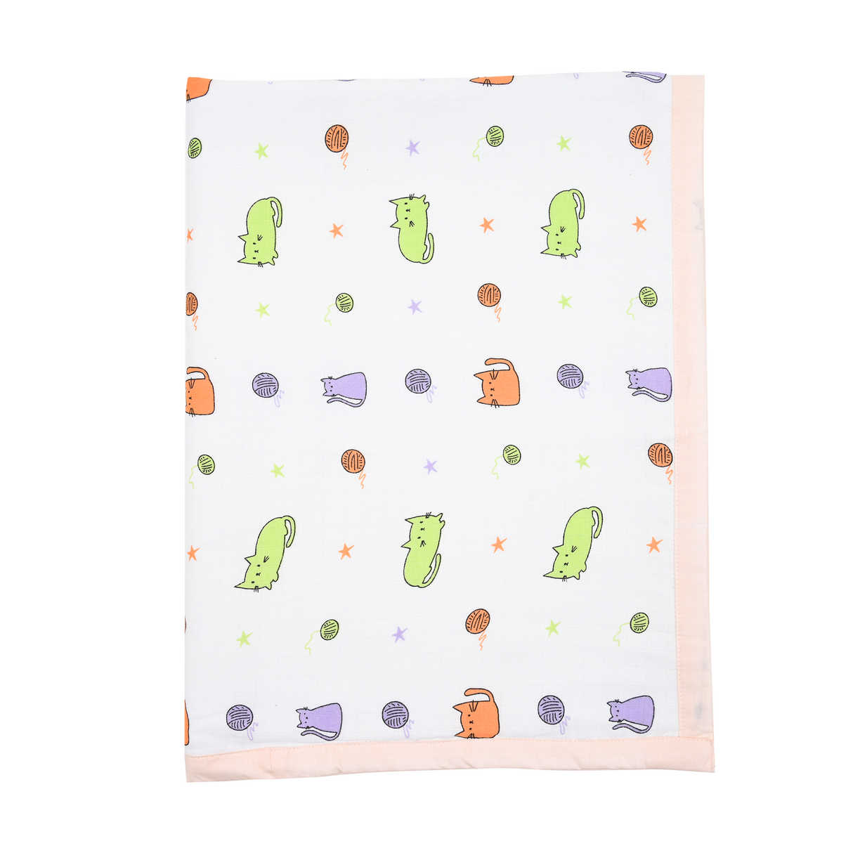 Muslin Toddler Blanket (4 layers) - Cute Kitty