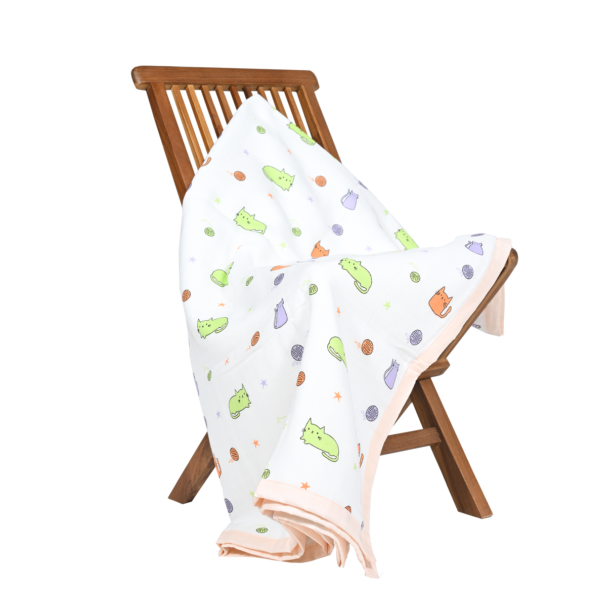 Muslin Toddler Blanket (4 layers) - Cute Kitty