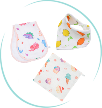 Bibs,Wipes & Burp Cloths
