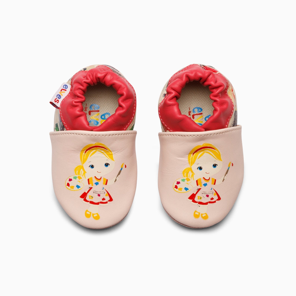 Pink Painter Leather Baby Shoe