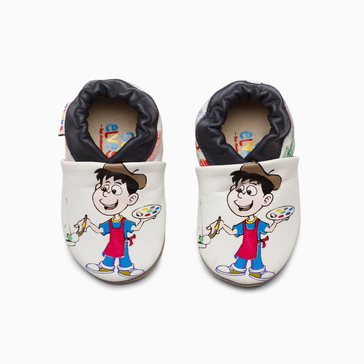 White Painter Leather Baby Shoe
