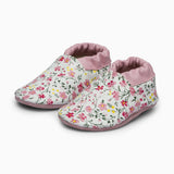 Pink Flowers Leather Baby Shoe