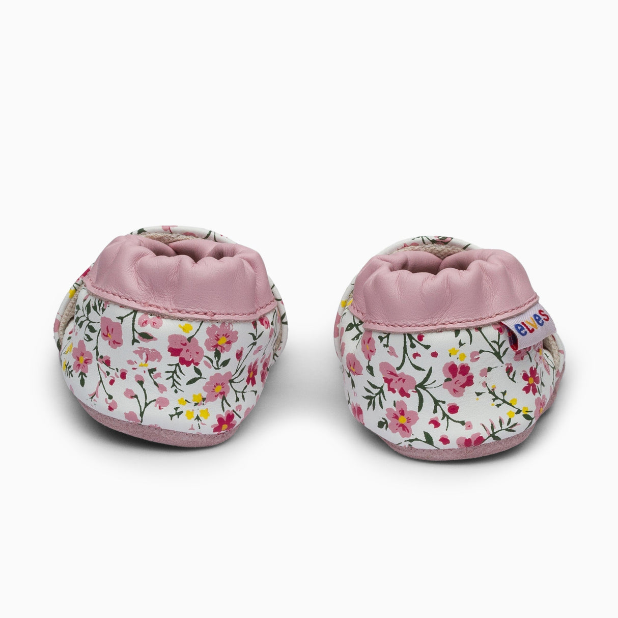 Pink Flowers Leather Baby Shoe