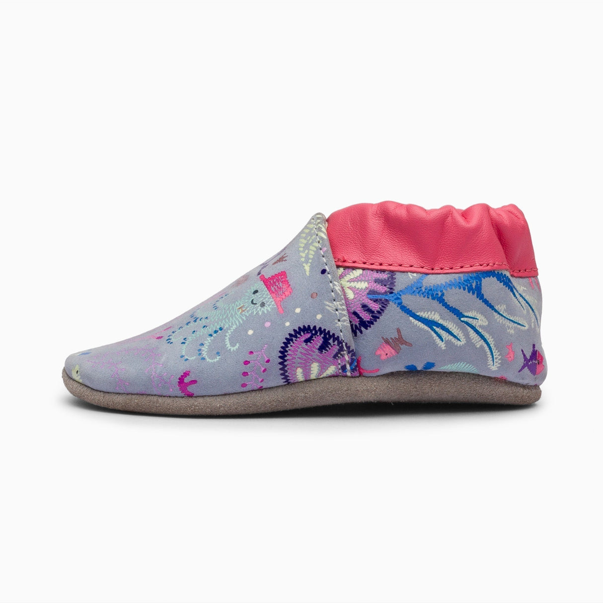 Blue Oceania Leather Baby Shoe