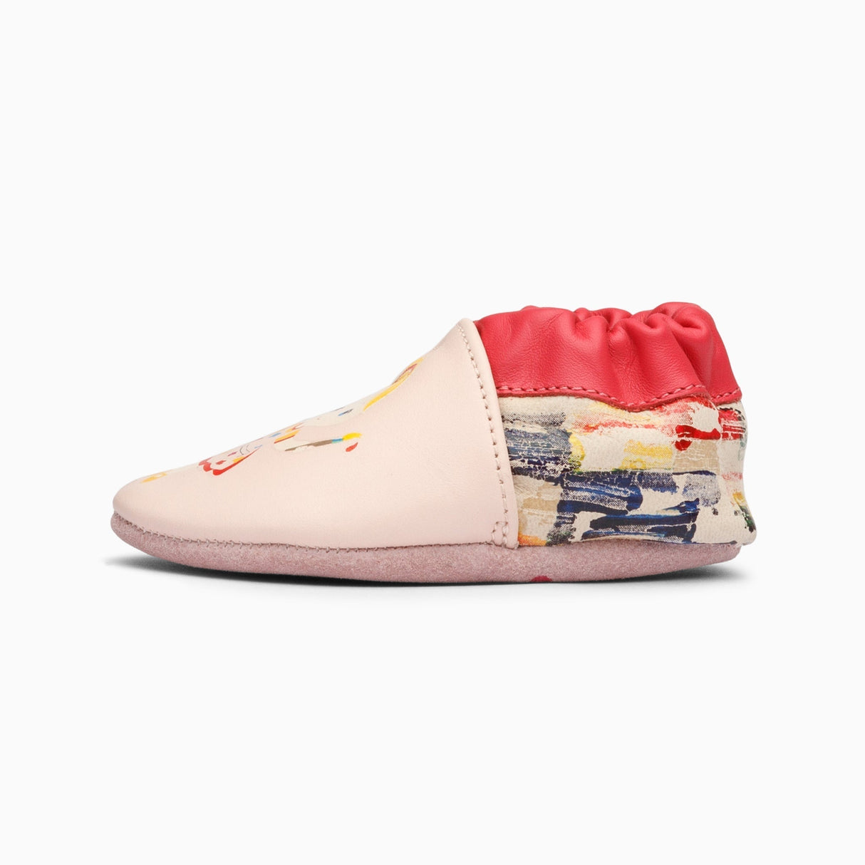 Pink Painter Leather Baby Shoe