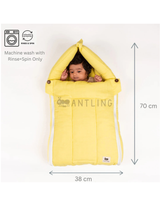 SoftNest - Premium Muslin Baby Nest cum Bed Set - Yellow