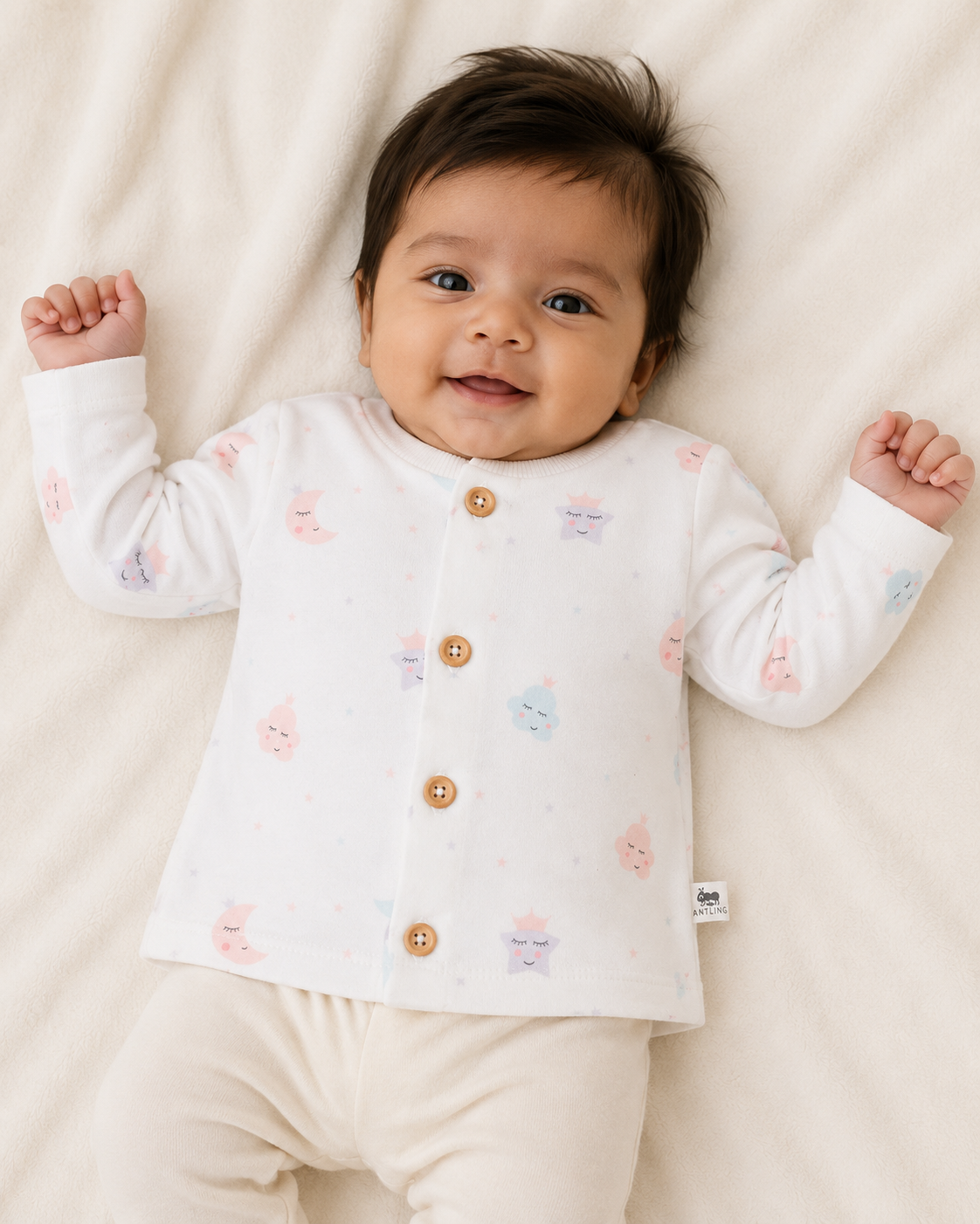 Fleece Cotton Baby Boy & Girls Sweater | Cardigan - Twinkle Cloud