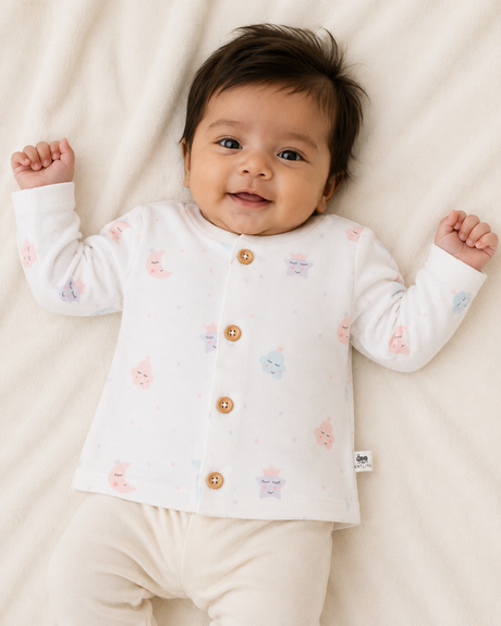 Fleece Cotton Baby Boy & Girls Sweater | Cardigan - Twinkle Cloud