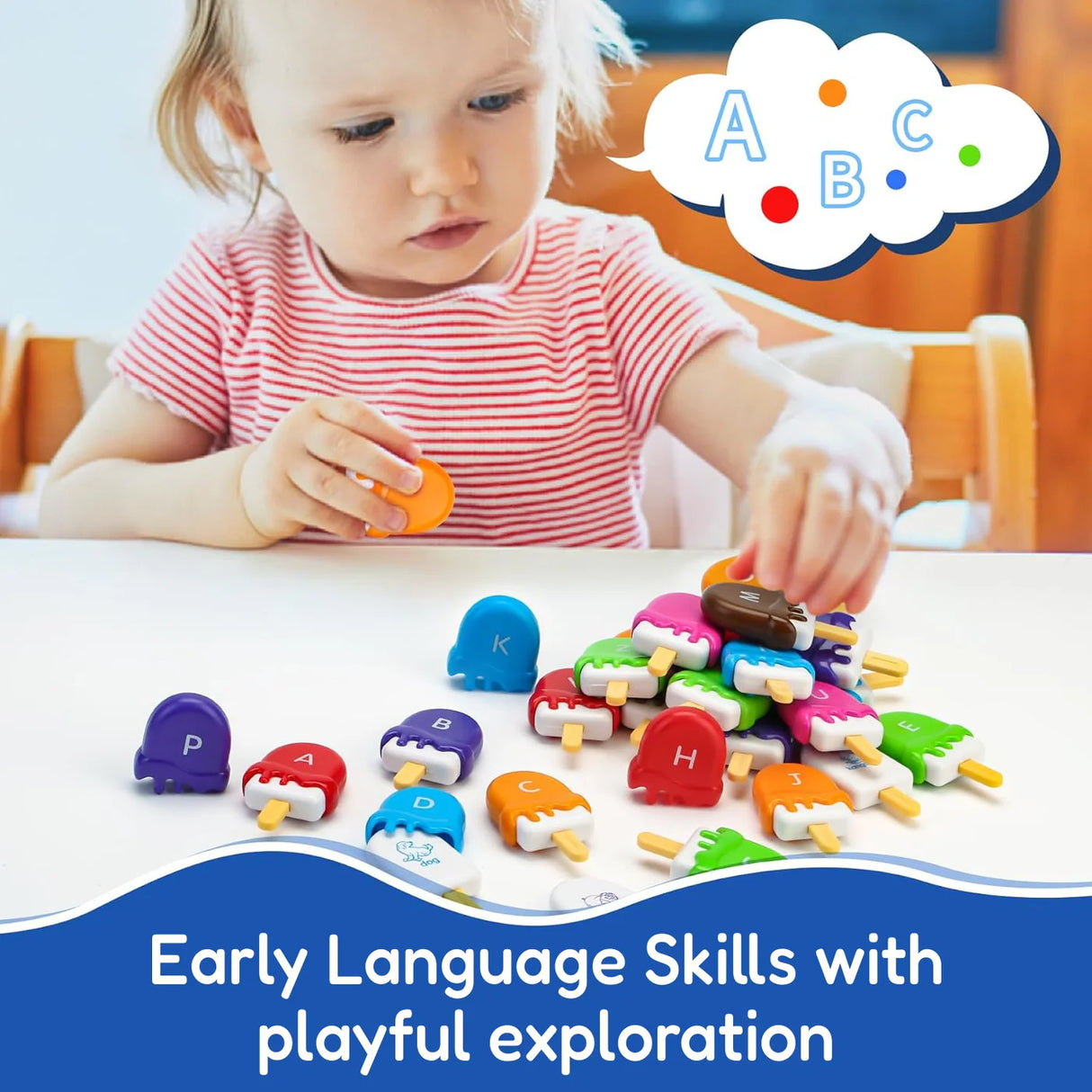 Alpha Scoops Ice Cream Montessori Alphabet Matching Game (52 pcs)