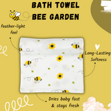 Muslin Baby Bath Towel - Bee Garden