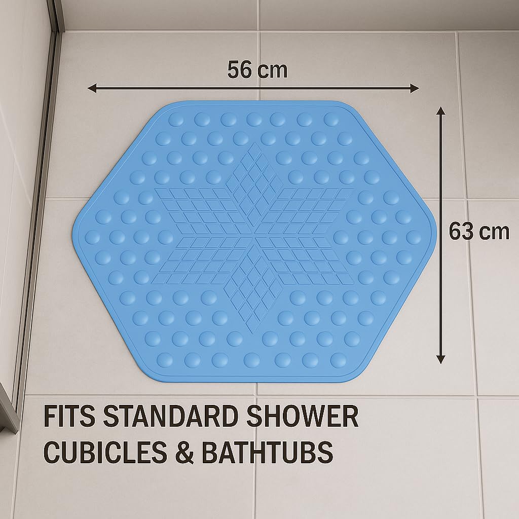 Anti Slip Bathroom Mat for Pregnant Moms and Kids | Hexagonal