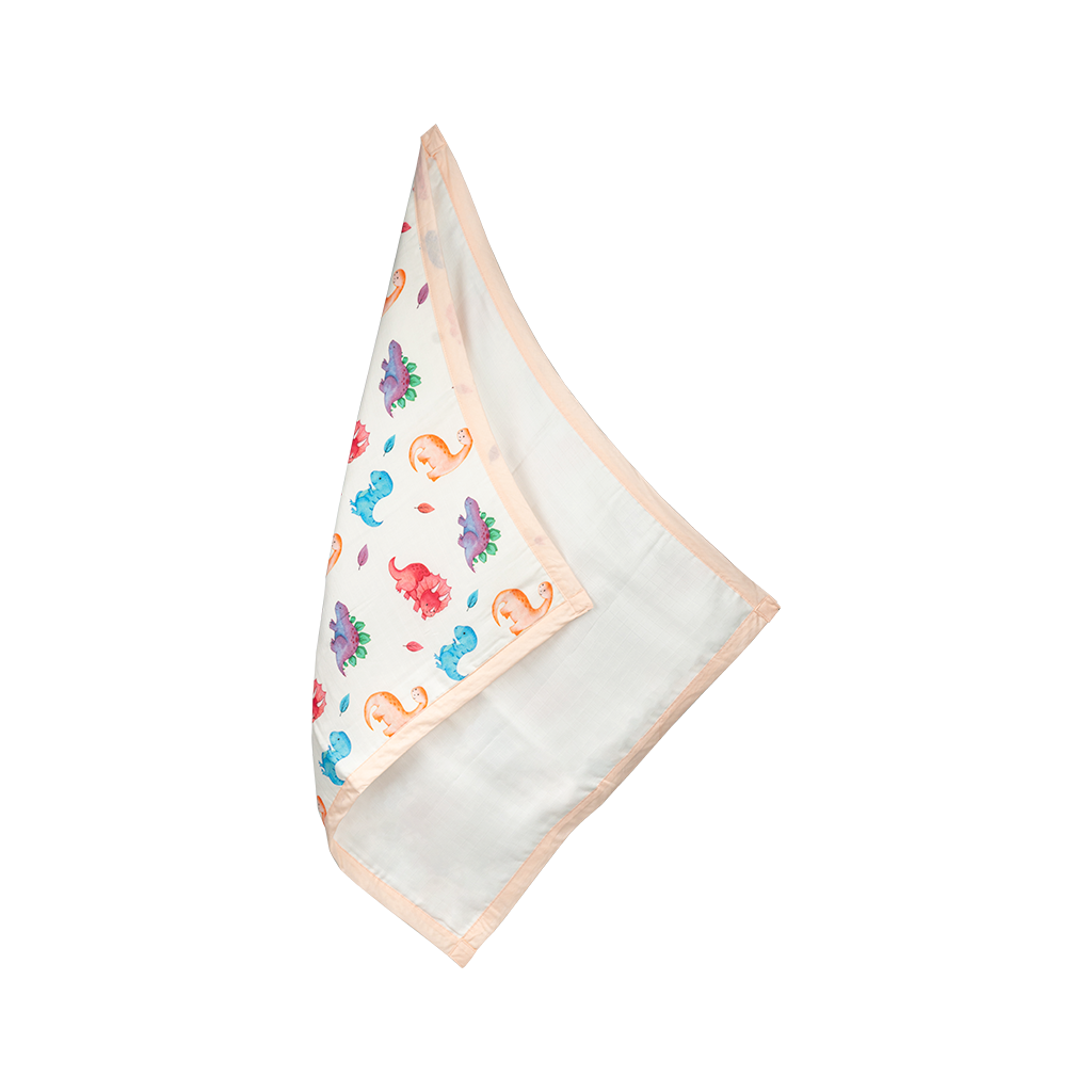 Premium 4 Layers Muslin Holding Towel - Dino World