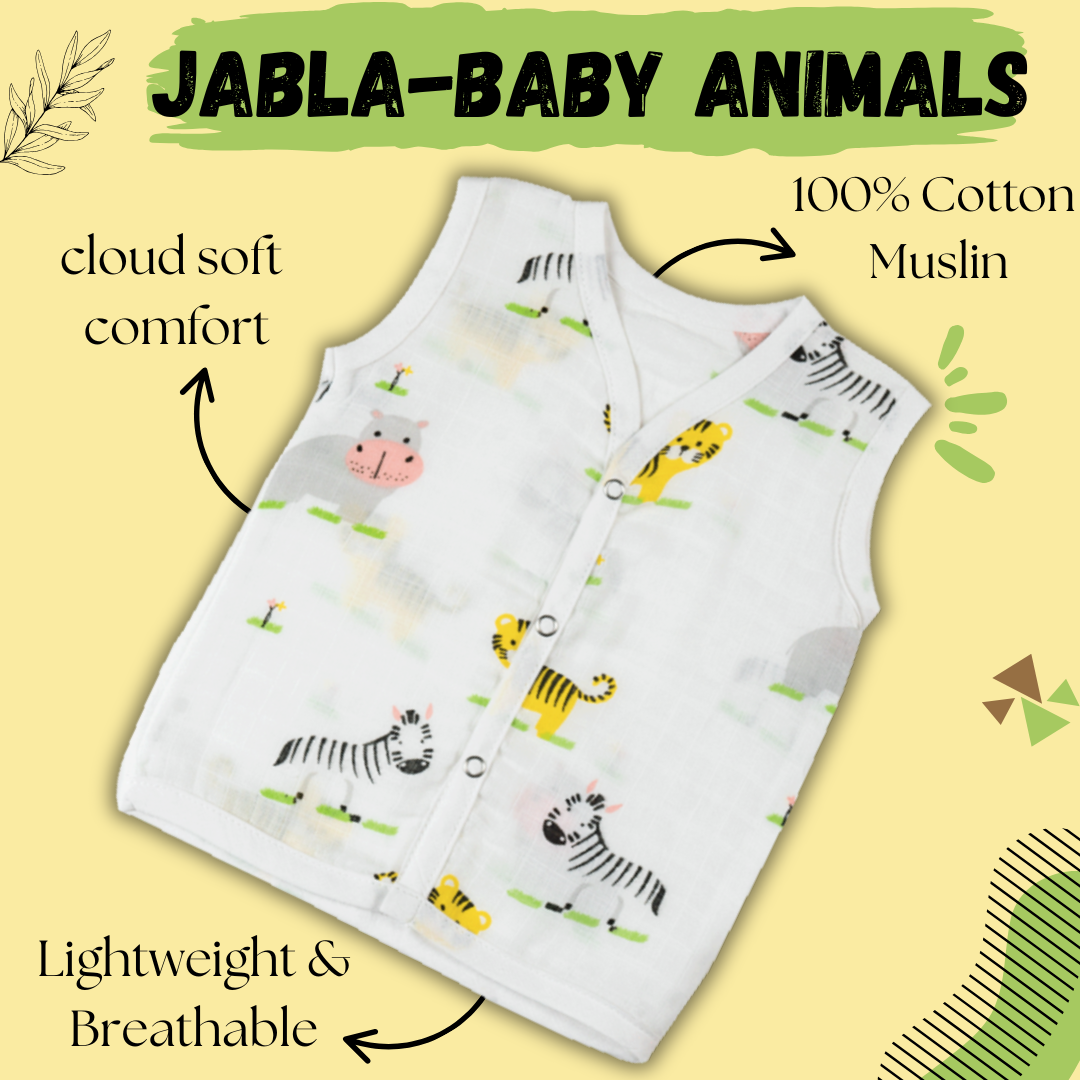 Muslin Jabla - Baby Animals