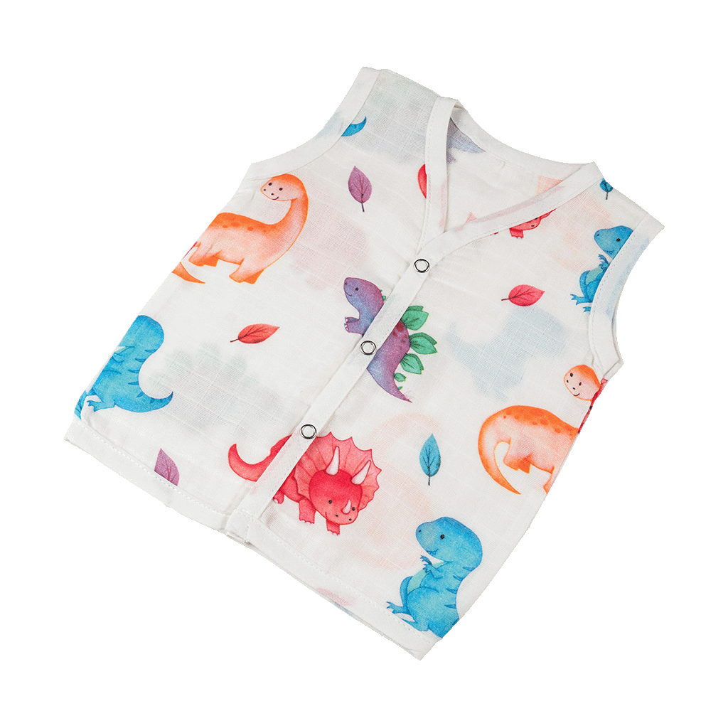 Premium Muslin Jabla - Dino World