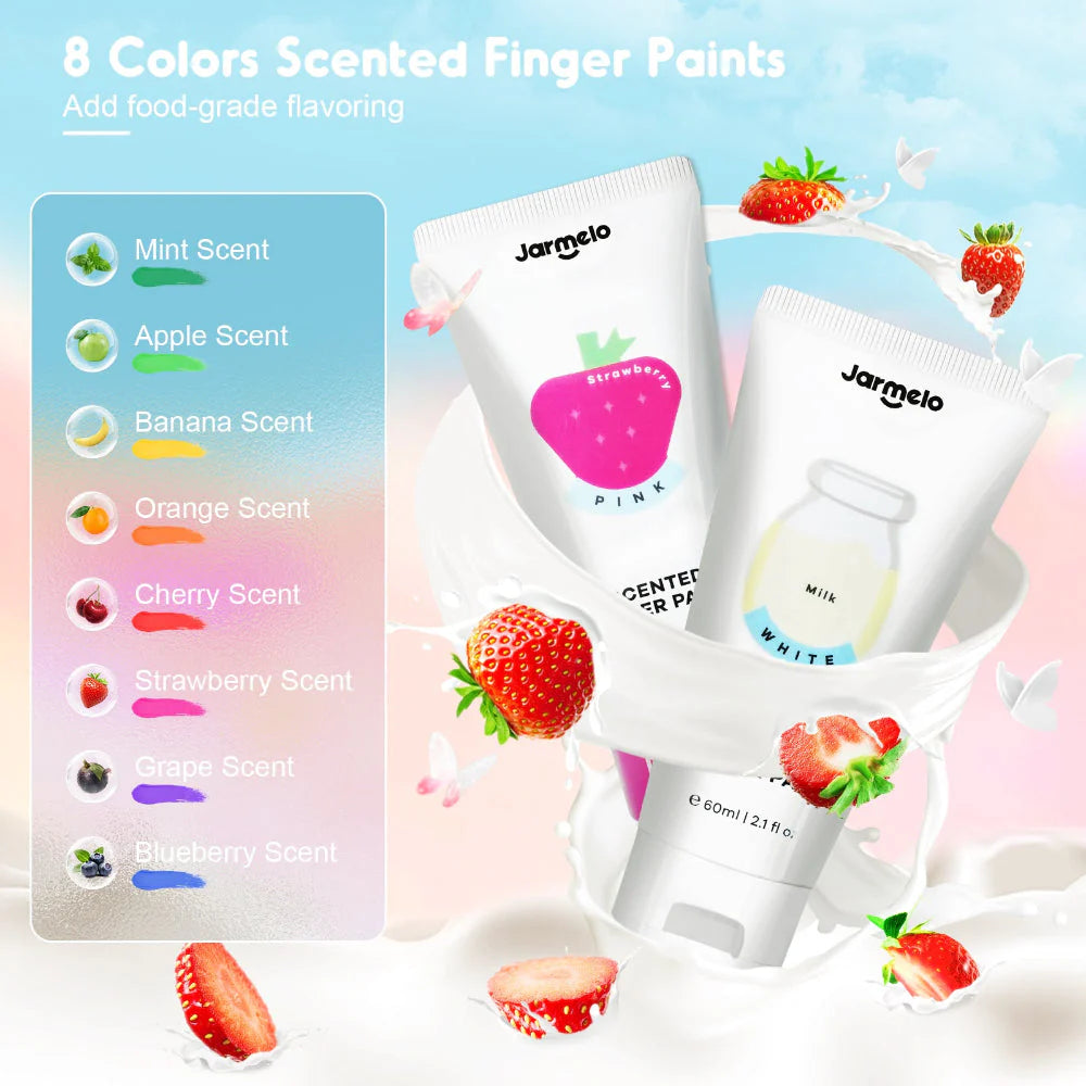 Jar Melo Scented Finger Paint - 8 colors