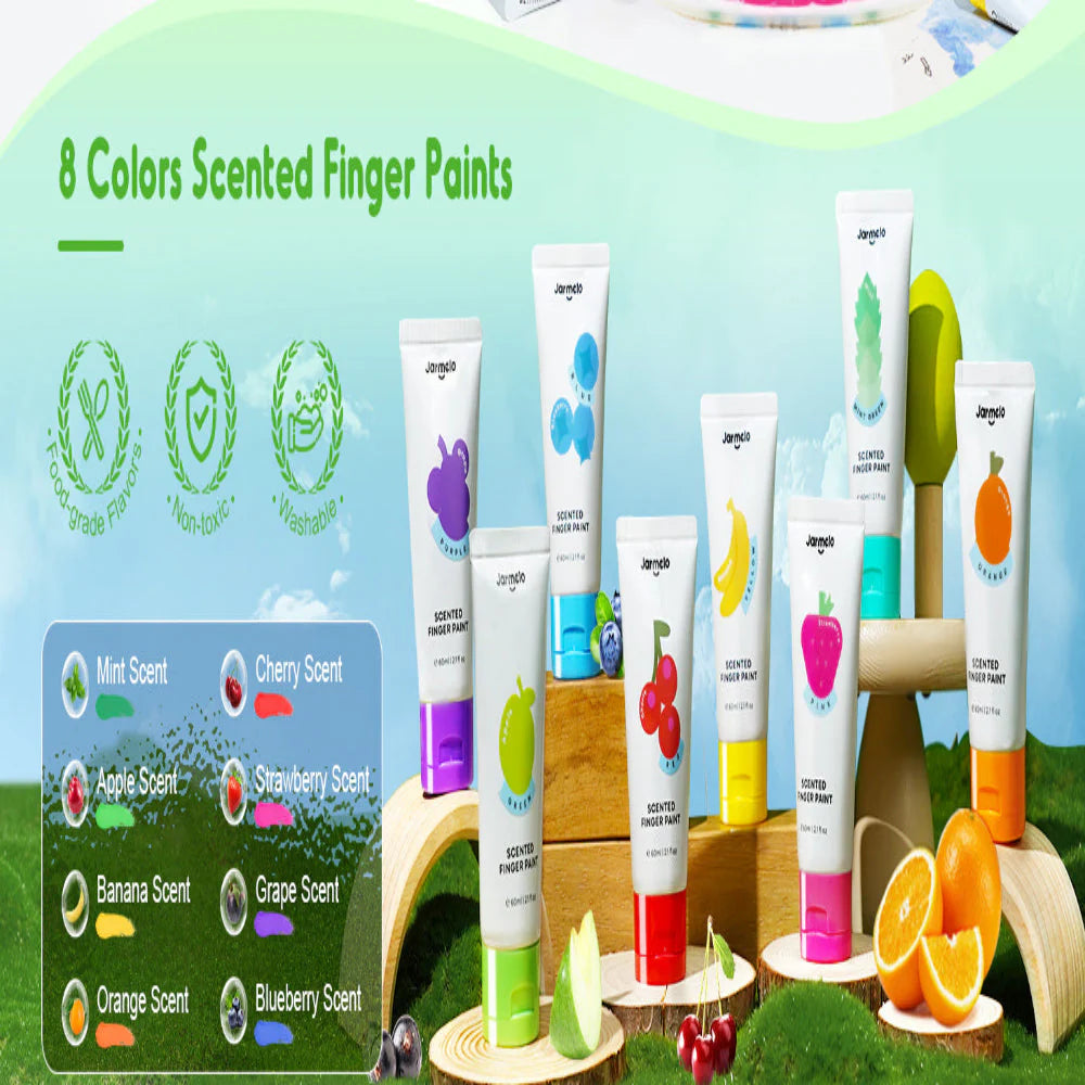 Jar Melo Scented Finger Paint - 8 colors